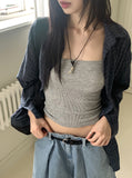Conch Vintage Linen Boxy Check Shirt