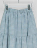 Hinari Check Tiered Banding Long Skirt