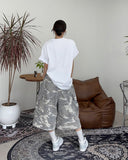 Hirosha Camo Bermuda Cargo Pants