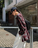 Posi smooth overfit checked shirt