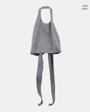 [Brushed Lining] Durin halter neck wrap layered sleeveless