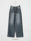 Reunoi washed wide denim pants