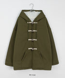 Melbon Fleece Duffel Hood Half Coat