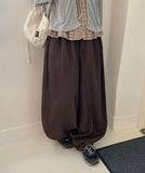 [BAONHAUS] Garyu Wool Pintuck Banding Wide Slacks - 50% Wool