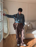 Mute Double Pocket Washed Denim Shirt