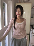 Sojin Lace Shirring Button T-Shirt