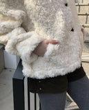 Elu Fluffy Button Jacket