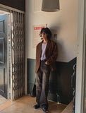 Belly loose fit suede jacket