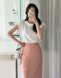 Verona Short Sleeve Pin Tuck Blouse