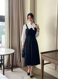 Daymu Tie Shirring Blouse