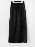 Nika satin slit long skirt