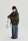 [BAONHAUS] Hebon Denim Banding Balloon Wide Pants