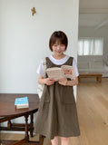 Rikelt Cargo Midi Suspender One Piece