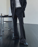 Lips Stripe Bootcut Slacks