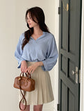 Halo Half-Open Collar Blouse