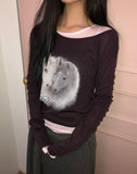 Hoa Vintage Hoals Print T-Shirt