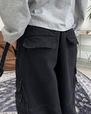 Clue Wide Cargo Denim Pants