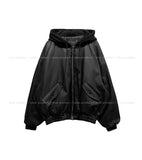 Meto Leather Hood Flight Jacket