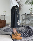 Eco Damage Bermuda Denim Pants
