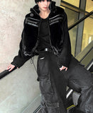 Fur Leather Winter Mustang + Deep Black Knit