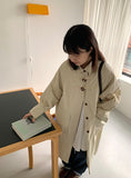 Pinna Cotton Collar Long Coat