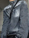 Generic Patch Cut China Neck Washing Denim Jacket