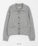 Soapt mix color wool bokashi collar cardigan