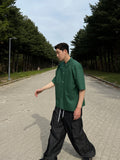 Hidden Pocket Half Shirt