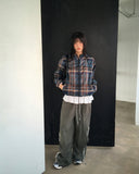 [MADE] Dorman Checkered Windbreaker Nylon Hooded Zip-Up