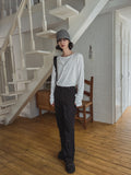 Royge Layered Henley Neck Long Sleeve T-shirt