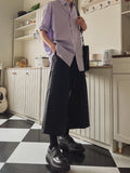 With overfit half shirt