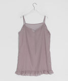 Zelda Dot Frill See-through Sleeveless Layered One Piece