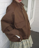 Buen Out Pocket Boxy Bomber Jacket