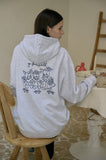 Bloom Rabbit Embroidered Hoodie