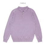 Pale Button Collar Knit