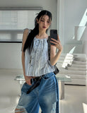 Eve Summer Stripe Strap Blouse