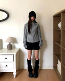 Bed brushed pocket wool short pants