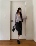 Bamin dot strap see-through cardigan