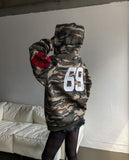 Roho Numbering Patch Overfit Hooded Zip-Up