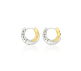 Etreve Silver (C) Dual One-Touch Earrings