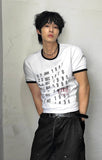 Crop Muscle Fit Ringer Archive T-shirt