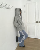 Kidder Check Lace Overfit Hood Zip-Up