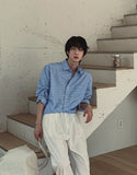 Miu Summer Striped Cotton Shirt
