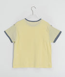 Lumiv Button Roll-up Color Matching Short Sleeve Tee