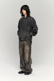 DART BRUSH WIDE DENIM PANTS