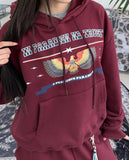 Heads Eagle Print Hoodie