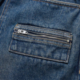 Multi Pocket Washing Denim Pants