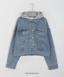 Temni Hood Denim Crop Jacket