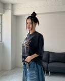 Sporty scene printing over short sleeve