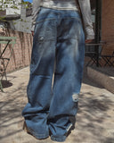 Funky Damage Wide Denim Pants
